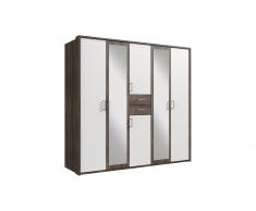 JUSTyou Cartaxo Armoire a portes battantes Blanc Chene
