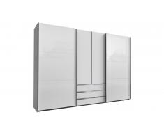 JUSTyou Firgas Armoire a portes coulissantes Blanc