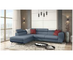 JUSTyou Corina Canapé d'angle Bleu Velours