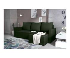 JUSTyou Tanita Canape d'angle Vert Tissu structure