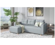 JUSTyou Livenza Canapé d'angle Gris Tissu structure