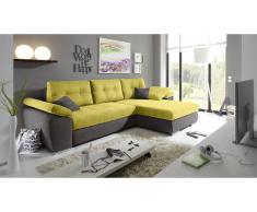 JUSTyou Kentucky Canapé d'angle Gris Jaune