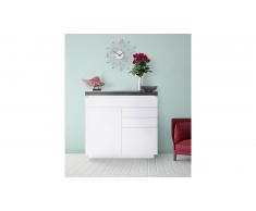 JUSTyou Palmyra VI Buffet haut Blanc mat | Béton