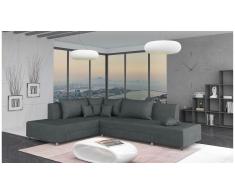 JUSTyou Livia Canapé d'angle Gris Velours