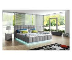 JUSTyou PRATO Lit rembourré 170x226x105 cm Gris