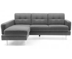 JUSTyou Chayma Canapé d'angle Argent