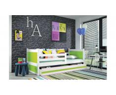 JUSTyou Lora+lit supplémentaire Lit Blanc Vert