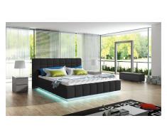 JUSTyou PRATO Lit rembourré 210x226x105 cm Noir