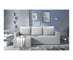 JUSTyou Kaori Canape d'angle Gris Cuir synthetique