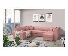 JUSTyou Alorie Canapé Velours Rose