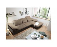 JUSTyou Maryland Canapé d'angle Marron