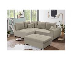 JUSTyou Des Moines Canapé d'angle Beige