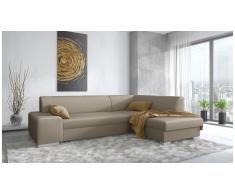 JUSTyou Panaro Canapé d'angle Marron Cuir synthetique