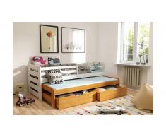 JUSTyou KOBI III Lit gigogne enfant Blanc Aulne