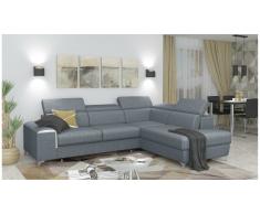 JUSTyou Caio Canapé d'angle Gris Velours