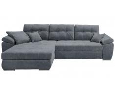 JUSTyou Florida Canapé d'angle Anthracite