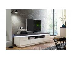 JUSTyou Palmyra II Meuble TV Blanc mat | Béton