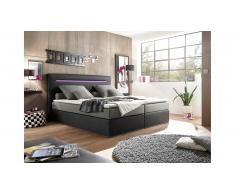 JUSTyou Concord Lit boxspring 160x200 cm Noir Argent