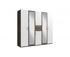 JUSTyou Vienna Armoire a portes battantes Blanc Chene