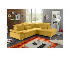 JUSTyou Carson City Canapé d'angle Jaune