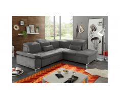 JUSTyou Carson City Canapé d'angle Gris