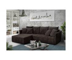 JUSTyou Phoenix Canapé d'angle Marron