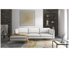 JUSTyou Siri Canapé d'angle Blanc Cuir synthétique