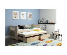 JUSTyou Briko Lit fonctionnel Pin 80x160 cm