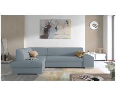 JUSTyou Piave Canapé d'angle Bleu Tissu structure