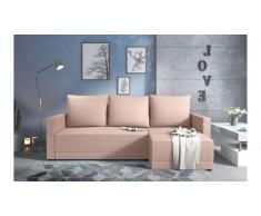 JUSTyou Kaori Canape d'angle Rose Tissu structure