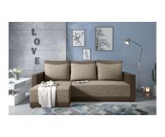 JUSTyou Kaori Canape d'angle Marron Cuir synthetique