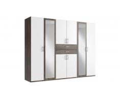 JUSTyou Vienna Armoire a portes battantes Blanc Chene