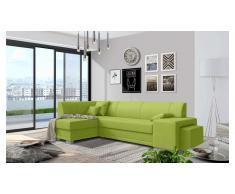 JUSTyou Idella Canapé Velours Citron vert