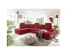 JUSTyou Santa Clarita Canapé panoramique Rouge