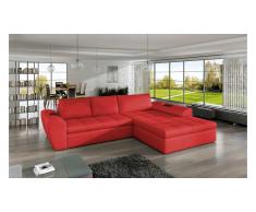 JUSTyou LA COSTA Canapé d'angle 205x292x75 cm Rouge