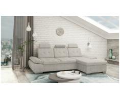 JUSTyou Carlota Canapé d'angle Beige Velours