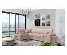 JUSTyou Idella Canapé Velours Rose