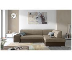 JUSTyou Piave Canapé d'angle Marron Cuir synthetique