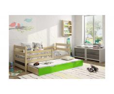 JUSTyou Jerry Lit fonctionnel Pin Vert 80x185 cm