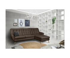 JUSTyou Genise Canapé d'angle Velours Marron