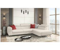 JUSTyou Corina Canapé d'angle Beige Velours