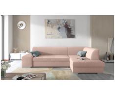 JUSTyou Piave Canapé d'angle Rose Tissu structure