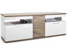 JUSTyou Indio Meuble TV Blanc| Chene Stirling