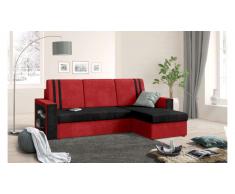 JUSTyou Wilona Canapé Microfibres Noir Rouge