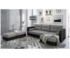 JUSTyou Kaito Canape d'angle Gris Cuir synthetique