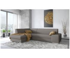 JUSTyou Panaro Canapé d'angle Gris Tissu structure