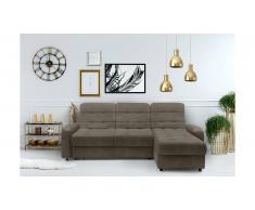 JUSTyou Adrien Canapé d'angle sans Taupe