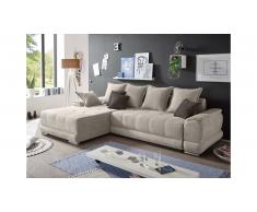 JUSTyou Denver Canapé d'angle Beige Marron