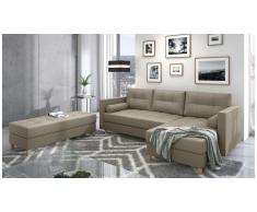 JUSTyou Kaito Canape d'angle Marron Cuir synthetique