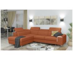 JUSTyou Caio Canapé d'angle Orange Velours